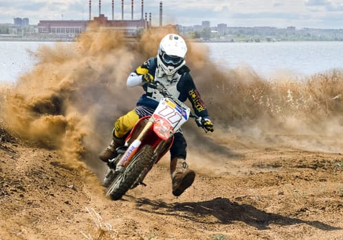 Russia, Volgodonsk - June 02, 2015 Motorcycle Racing Rally cross-country