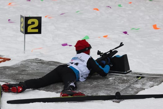 Russia, Volgodonsk - dec 30 2015 Biathlon competitions