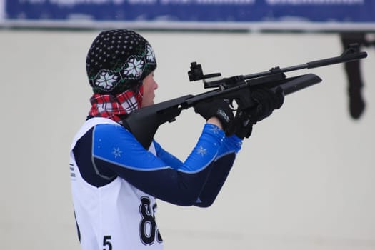 Russia, Volgodonsk - dec 30 2015 Biathlon competitions