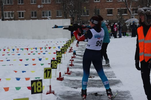 Russia, Volgodonsk - dec 30 2015 Biathlon competitions