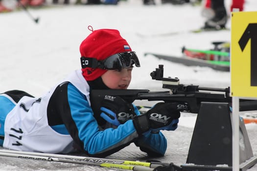 Russia, Volgodonsk - dec 30 2015 Biathlon competitions