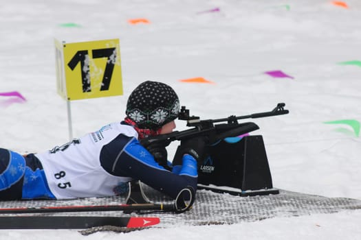 Russia, Volgodonsk - dec 30 2015 Biathlon competitions