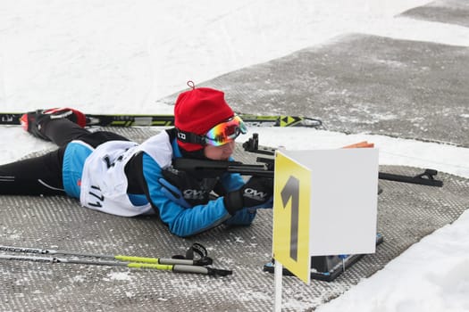 Russia, Volgodonsk - dec 30 2015 Biathlon competitions