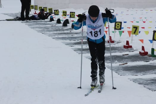 Russia, Volgodonsk - dec 30 2015 Biathlon competitions