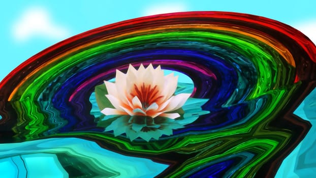 Rainbow Joy Background Video 3D Rendering. High quality photo