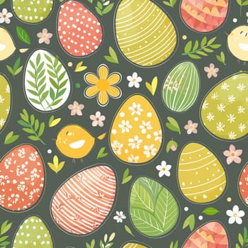 Springtime Easter Egg Repeating Pattern
