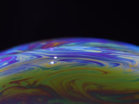 beautiful abstract artificial planet different rare soap bubble colors