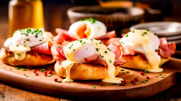 Close-up of a plate of sandwiches with melted cheese on it