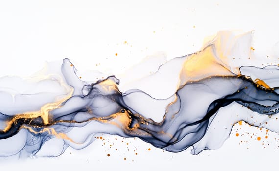 blue and gold paint,abstract background