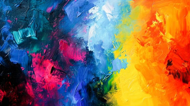 Colorful works of modern art. Colored paint strokes. Brush strokes on abstract background