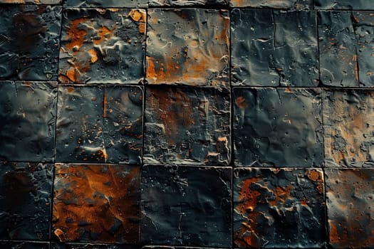A close up of a metal surface revealing intricate patterns of rust forming a beautiful yet decaying masterpiece.