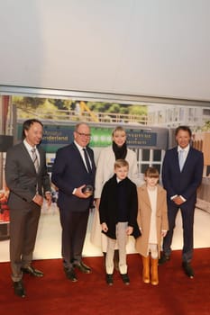 Prince Charlène and Prince Albert II of Monaco,Jacques,Gabriella,Frederik & Gerit Braun,opening of the Monaco section in the Miniatur Wunderland Hamburg by the Prince and Princess of Monaco,Hamburg,25.04.2024