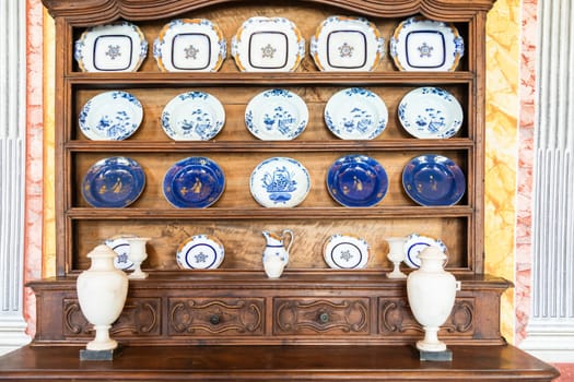 Old pottery collection, antique Italian porcelain, retro decoration from '800