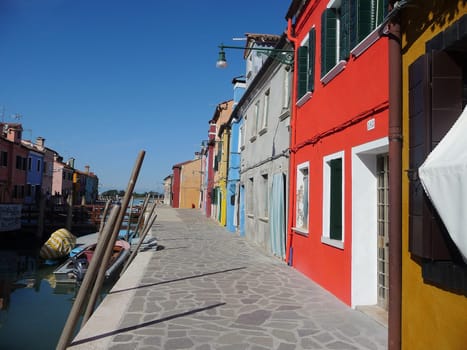 Burano, Italy October 11, 2019: Burano is an island in the Venetian Lagoon, northern Italy, near Torcello at the northern end of the lagoon