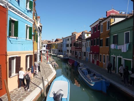 Burano, Italy October 11, 2019: Burano is an island in the Venetian Lagoon, northern Italy, near Torcello at the northern end of the lagoon