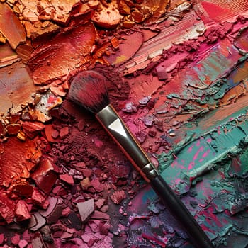 Crushed eyeshadow with a brush generated by artificial intelligence