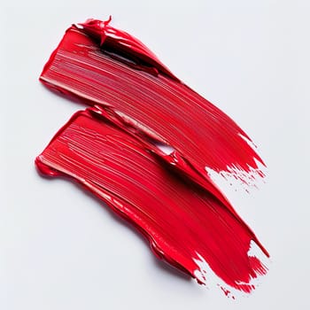Crushed lipstick on a white background generated by artificial intelligence