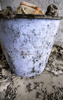 Detail of dirty and used oil, pollution and destruction of the environment