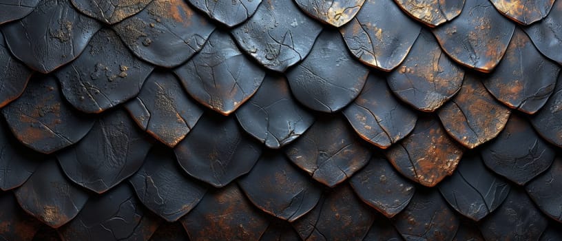 Platinum dragon scale pattern close-up - luxury background texture for wallpaper