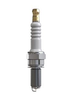 3d rendered  of  spark plug isolated on a white background