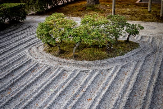 detail of the Ginkaku ji temple garden