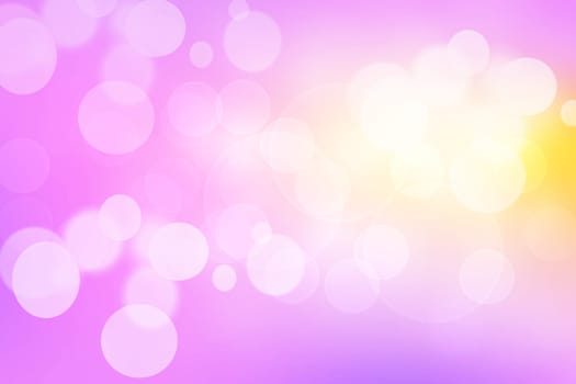 Abstract blurred fresh vivid spring summer light delicate pastel pink white yellow bokeh background texture with bright circular soft color lights and stars. Beautiful backdrop illustration.