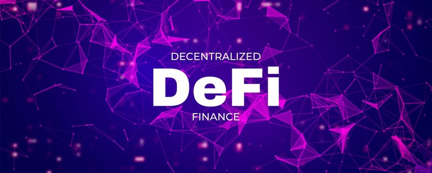 DeFi Decentralized Finance banner for cryptocurrency