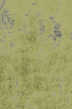 The background texture of the matte mustard-colored surface with spots and scratches