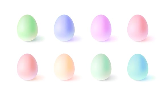 Easter Egg Pile Vector Elements 3d