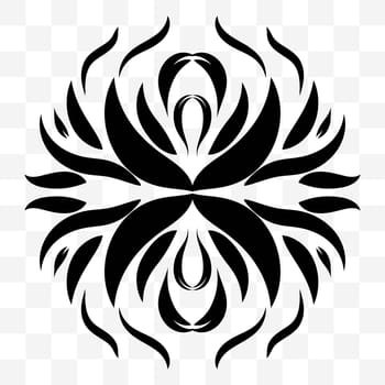 A universal symmetrical element for a pattern. Floral ornament. Isolated objects. Vector image.