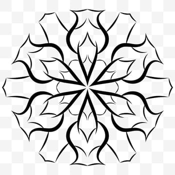 A universal circular symmetrical element for a pattern. Original ornament. Isolated objects. Vector image.