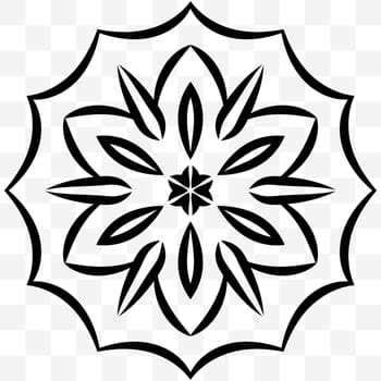 A universal circular symmetrical element for a pattern. Isolated objects. Original floral ornament. Vector image.