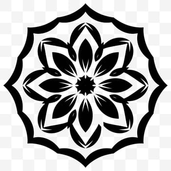 Original floral ornament. A universal circular symmetrical element for a pattern. Isolated objects. Vector image.