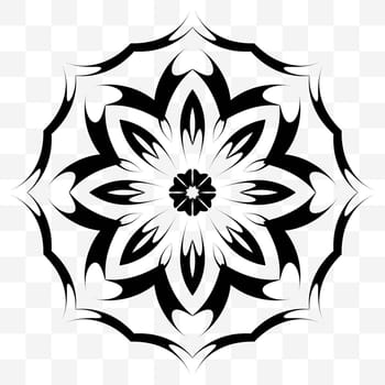 Original floral ornament. A universal circular symmetrical element for a pattern. Isolated objects. Vector image.