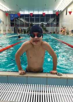 Russia, Volgodonsk - may 17, 2015: Swimming in the pool Training in swimming