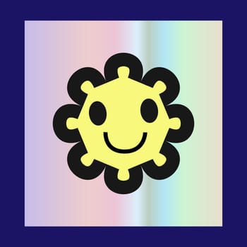 Y2k gradient element, 2000s sticker with hologram, vector futuristic style, trendy chrome shape. Abstract aesthetic retro element.