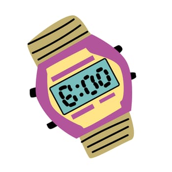 90s retro element clock or 80s, or y2k element, retro style. Can use for stickers, banner, greeting card.