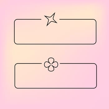 y2k retro elements set, 90s or 2000s elements of arch and stars, shapes in minimalistic boho style on gradient blurred background