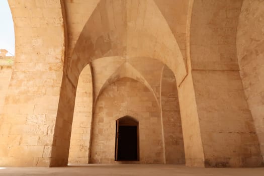 Vault and doorway in the Sultan Isa Medrese, Madrasa, Zinciriye Medrese, Mardin, Turkey 2022