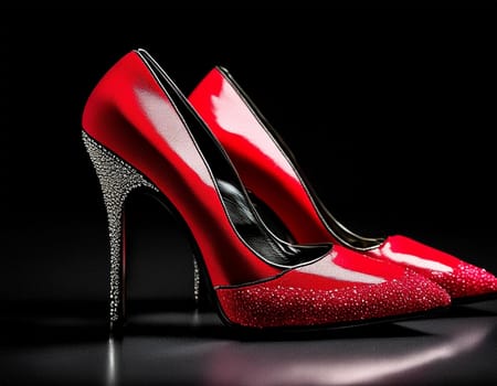 A woman's weapons, red heels. concept sex symbol