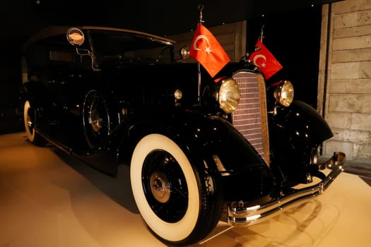The car of Mustafa Kemal Atatürk, Ataturk, founding father and first president of the Republik of Turkey, displayed at the museum inside the Anitkabir complex, monument, memorial, Ankara, Turkey, 1st of July 2022