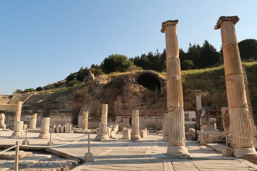 Entrance area to the archaeological site of Ephesus, Selcuk, Turkey 2022