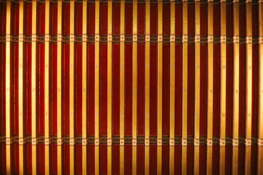 The colorful gold and red ceiling inside the Hall of Honor, the mausoleum that houses the tomb, grave, coffin of Mustafa Kemal Atatürk, Ataturk at the Anitkabir monument, memorial, complex, Ankara, Turkey 2022