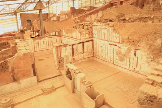 View onto the Terrace Houses Hillside Houses at Ephesus, near Selcuk, Turkey 2022