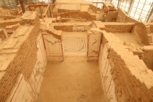 The famous Terrace Houses Hillside Houses from above, Ephesus near Selcuk, Turkey 2022