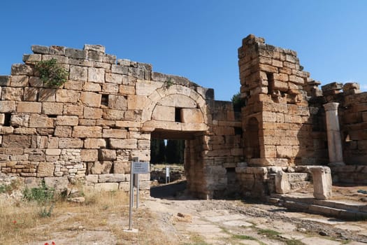 The North Byzantine Gate at the archaeological site of Hierapolis, Denizli, Turkey 2022