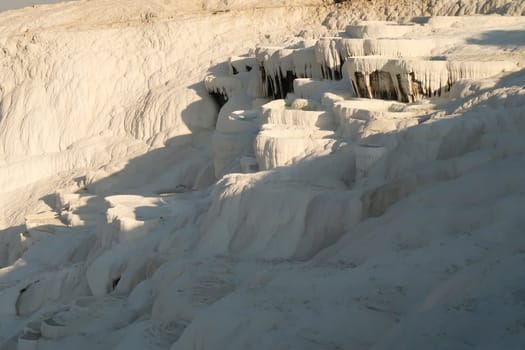The many layers of travertine terraces at Pamukkale, Denizli, Turkey 2022