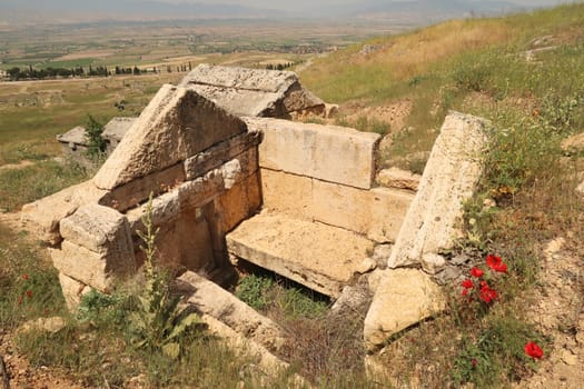 Tomb of the upper Necropolis at the ancient site of Hierapolis, Pamukkale, Denizli, Turkey 2022