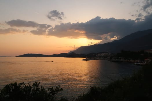 The bay of Kas right after sunset, Turkey 2022