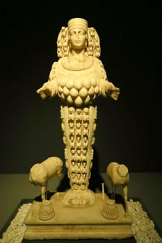 The famous Artemis Statue of Ephesus, displayed at the archaeological museum of Ephesus, Selcuk, Turkey 18th of May 2022